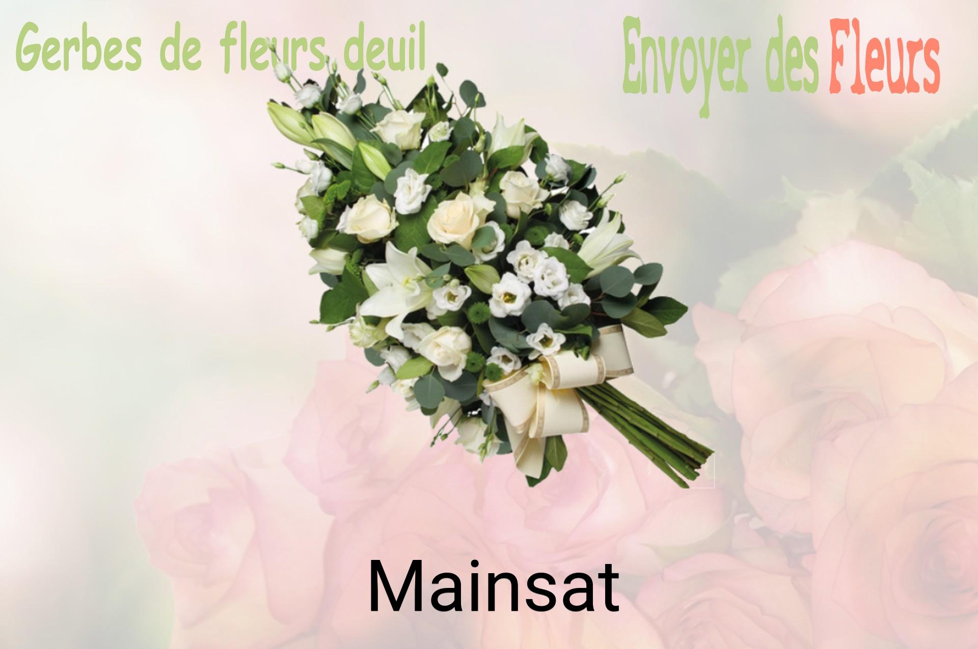 Gerbe de fleurs de deuil livrée à Mainsat